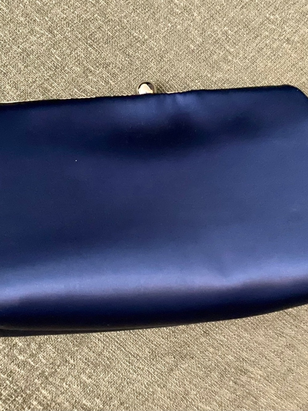 Navyl Blue Sateen Purse by Bagdley Mischa. NWT. Evening Bag, Clutch.